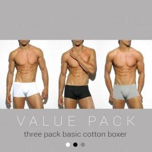 ES COLLECTION】3 PACK BASIC COTTON SPORTS BOXER ES SEXY UNDERWEAR - UN185P - Picture 1 of 9