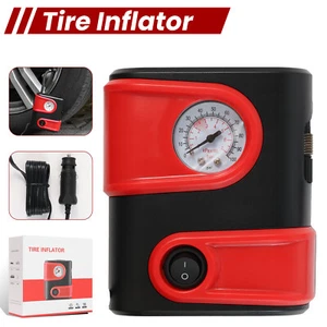 Car Air Tire Pump Inflator Compressor 12V Electric Auto Motorcycle Bike Portable - Picture 1 of 11