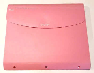 Used Pink, Five Star 7-Pocket Expanding File by Mead in perfect condition - Image 1 of 4