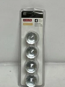 Delta Nora Chrome and Clear Faceted Glass Cabinet Knob (4-Pack) - Picture 1 of 3