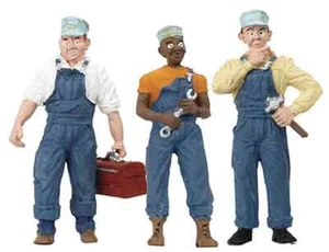 Woodland Scenics ~ New 2025 ~ G Scale People ~ Three Train Mechanics ~ A2549 - Picture 1 of 1