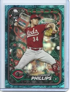 2024 Topps Holiday #H198 Connor Phillips radiocontrol novato lámina azul paralelo SP j-64 - Imagen 1 de 2