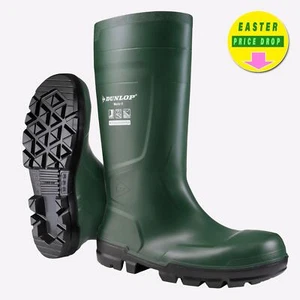 Dunlop Work-It Full Safety WATERPROOF Mens Slip-On Wellington Boots - Picture 1 of 4