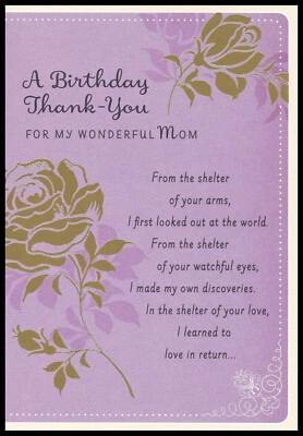 Tarjeta de felicitación - Flor - Para madre - Cumpleaños - 0348 Foto 1 de 2