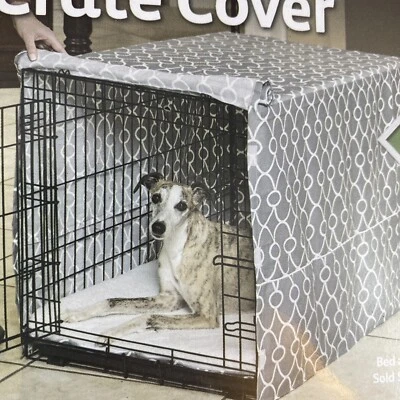 Midwest QuietTime Defender Covella Dog Crate Cover Gray 36" x 23" x 25" Training - Image 1 of 4