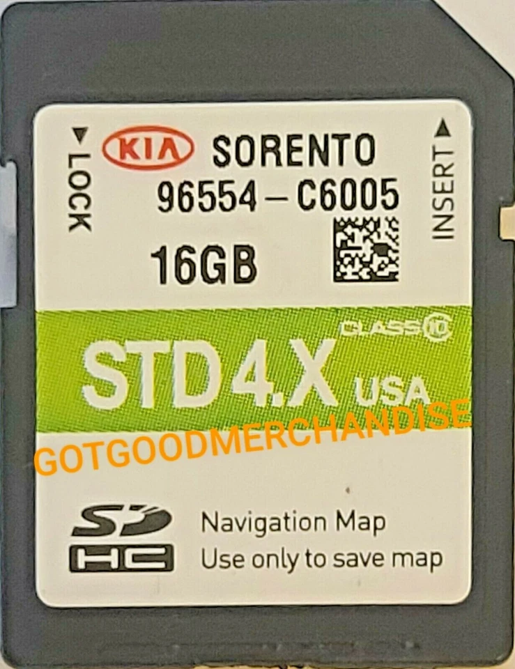 2016 2017 KIA SORENTO SX LX GPD NAVIGATION SD DATA CARD MAP USA CANAD 96554C6005 - Image 1 of 1