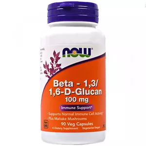 Now Foods, Beta-1,3 1,6-D-Glucan, 100 Mg, 90 Veggie Caps - Picture 1 of 2