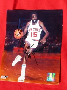 Vintage ca.1972 handsigniertes 8 x 10 COA nummeriertes Foto EARL MONROE NY Knicks - Bild 1 von 8