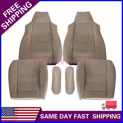 6 uds para Ford Excursion Limited XLT 2002-2005 cubierta de asiento de cuero de repuesto tostado Foto 1 de 4