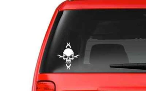 Skull on Cross (S3) Vinyl Decal Sticker Car/Truck Laptop/Netbook Window - Picture 1 of 2