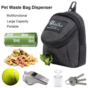 Pet Waste Bag Dispenser Dog Treat Pouch Dog Training Bag Dog Poop Bag Holder - Picture 1 of 16