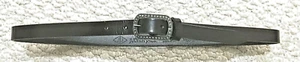Vintage Women’s 'JUDITH JACK' Black Leather Belt w/Marcasite Buckle (Reduced) - Picture 1 of 2