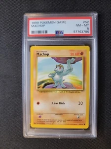 1999 Pokemon Game 52 Machop PSA 8 WoTC - Bild 1 von 2