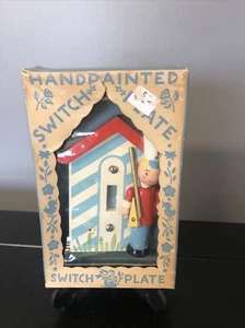 Vintage Hand Painted Toy Soldier Nursery Rhyme Wood Switch Plate IRMI NIB - Picture 1 of 6