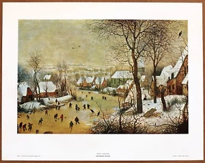 Pieter Bruegel el Viejo Paisaje de Invierno Raro Original 1ª Impresión Edición Limitada Litografía - Imagen 1 de 1