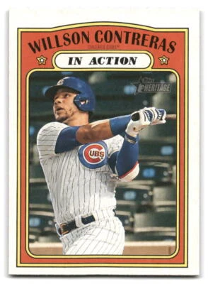 Willson Contreras 2021 Topps Heritage Baseball #42 Chicago Cubs - Image 1 of 2