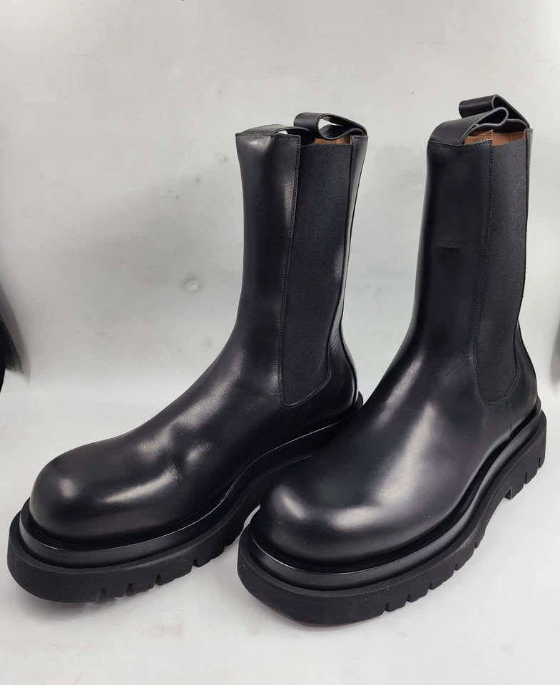 Botas de plataforma Bottega Veneta para mujer 9US Nero punta redonda Foto 1 de 4