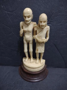 Estatuilla china de colección "Los Mendigos" ~ Material Marfil ~ ¿Siglo XIX? A8A - Imagen 1 de 15