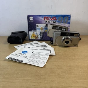 Minolta Riva Zoom 90 analoge Kleinbildkamera silber verpackt neuwertig - Bild 1 von 18