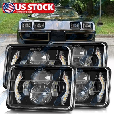 Faros LED 4x6" para Pontiac Firebird Trans AM 1977 1978 1979 1980 1981 4 un. Foto 1 de 4