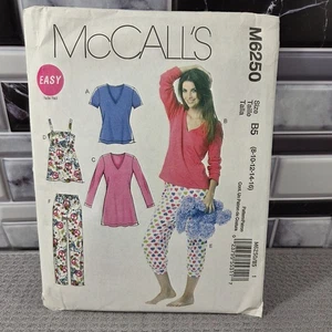 McCall's Schnittmuster UNCUT M6250 Damen Shirt Pyjama Oberteil & Hose GR. 8 - 16 - Bild 1 von 5