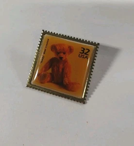 Collectible Pin Celebrate The Century Teddy Bear 32 Cent Stamp USPS - Picture 1 of 5