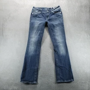 Pantalones de mezclilla Miss Me para mujer 29 azul bootcut tiro ultra bajo Y2K lavado oscuro a - Imagen 1 de 11