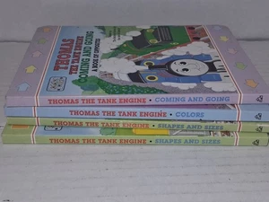 Thomas the Tank Engine Toddler Board Books Shapes Sizes Colors Coming Going - Picture 1 of 3