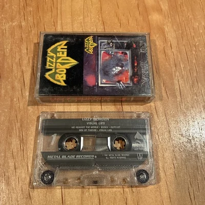 Lizzy Borden Visual Lies CASSETTE TAPE 1st issue twisted sister wasp halloween - Image 1 of 3