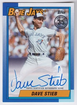 2025 Topps Series 1 Dave Stieb 1990 Topps Auto #90A-DS Blue Jays - Image 1 of 2