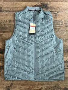 Nike Therma Fit ADV Rebel Aeroloft Down Running Vest ‘Gray’ (size mens L-Tall) - Picture 1 of 10