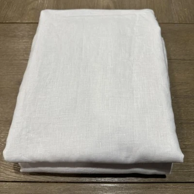 West Elm European Flax Linen Drape White Curtain ONE 48x96 blackout - Image 1 of 2