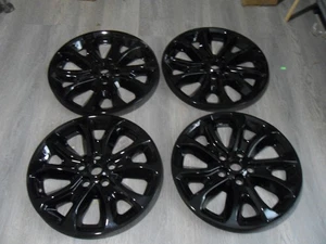 17" 4pcs Gloss Black Wheel Skins for 2018-2021 Chevrolet Equinox, ABS Wheel - Picture 1 of 18