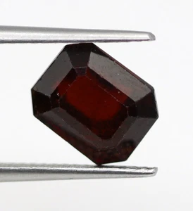 8x6mm Loose Octagon 3.85 Ct Natural Dark Brown Hessonite Garnet No Heat Gemstone - Picture 1 of 10