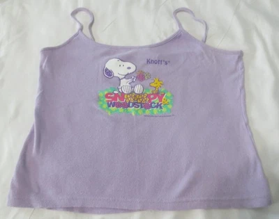 Top corto vintage para mujer Knotts Berry Farm Snoopy & Woodstock talla L Foto 1 de 4