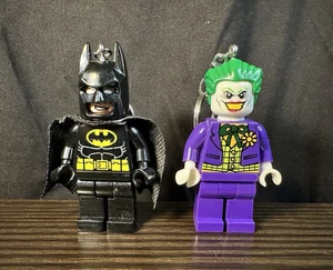 Lego Batman: The Movie Batman & The Joker Flashlight Keychain Figures 3" DC 2013 - Picture 1 of 12