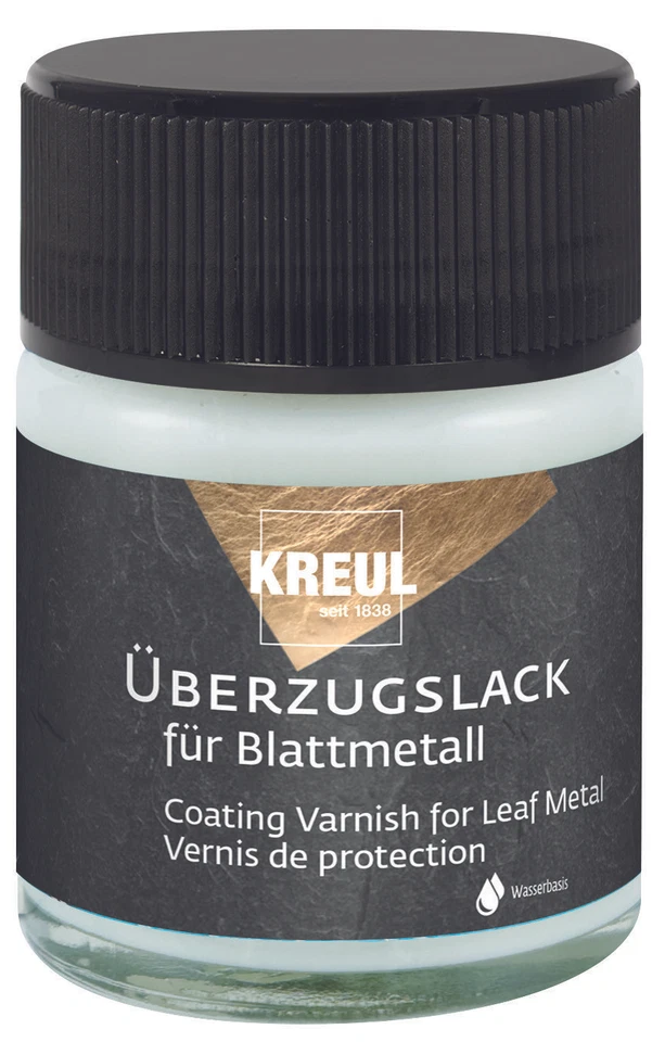KREUL Überzugslack 50ml Blattgold Blattmetall Blattsilber Schlagmetall Lack