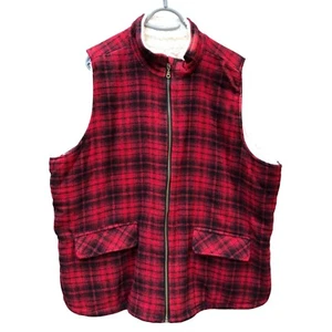 Gilet donna foderato sherpa a quadri rosso e nero Maurices taglia 3X - Foto 1 di 4