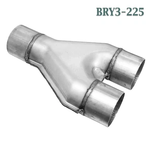 Y-Pipe 3" Single x 2 1/4" Dual Steel Exhaust Adapter Connector Coupling - Imagen 1 de 1