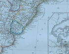 1875 MAP SOUTHERN SOUTH AMERICA PATAGONIA CHILE RIO DE JANEIRO CITY PLAN
