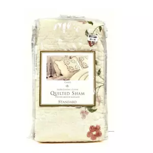 Vintage klassischer Cheryl Kissenbezug/Blumen gesteppt Standard Cottagecore Dekor - Bild 1 von 5