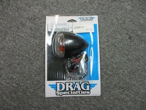 Drag Specialties Deuce Rear Turn Signal Matte Black PN# 2020-0497 fits Harley - Foto 1 di 3