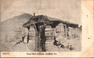 Home Made Of Barrels, Goldfield Nevada Postcard c1907 - Picture 1 of 2