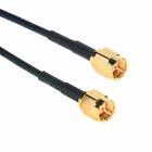 Amphenol Co-174Smax200-007 Black Rg174 Sma Coaxial Cable, 50 Ohm, Sma Male To 7'