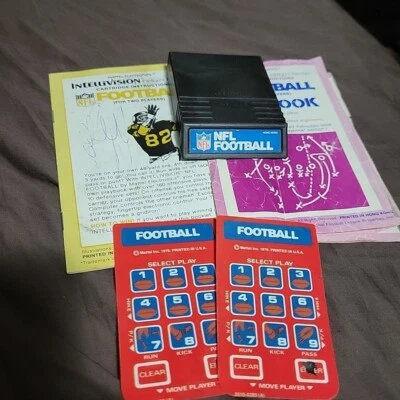 NFL Football Intellivision Game Complete With Overlays and Manuals Tested - Image 1 of 3