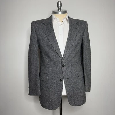 Kuppenheimer Blazer Sport Coat 42L Mens Gray Herringbone Tweed - Image 1 of 4