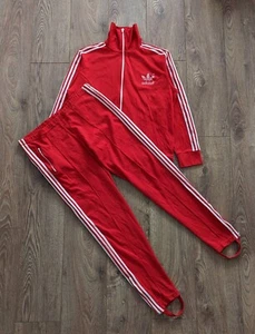 Tuta Adidas vintage made in Hong Kong taglia ML rossa molto rara retrò - Foto 1 di 24