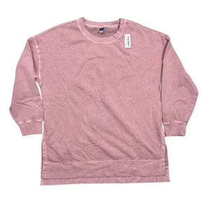 Old Navy Women's Pink Oversized Boyfriend Tunic Sweatshirt Size Large NWT - Picture 1 of 8
