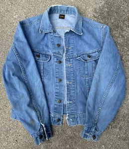 Vintage Lee Rider Jeans Jacket Medium Made USA - Picture 1 of 9