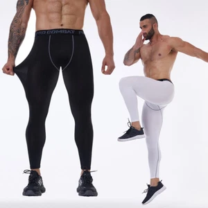 Man's Compression Base Thermal Layer Gym Sports Leggings Workout Training Pants - Picture 1 of 16